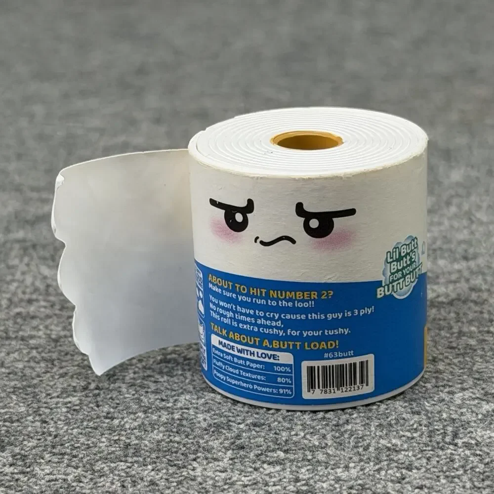 Lil Butt Butts Toilet Paper TP Toy Collectible 1.5 Inch Novelty Mini Shelf Decor